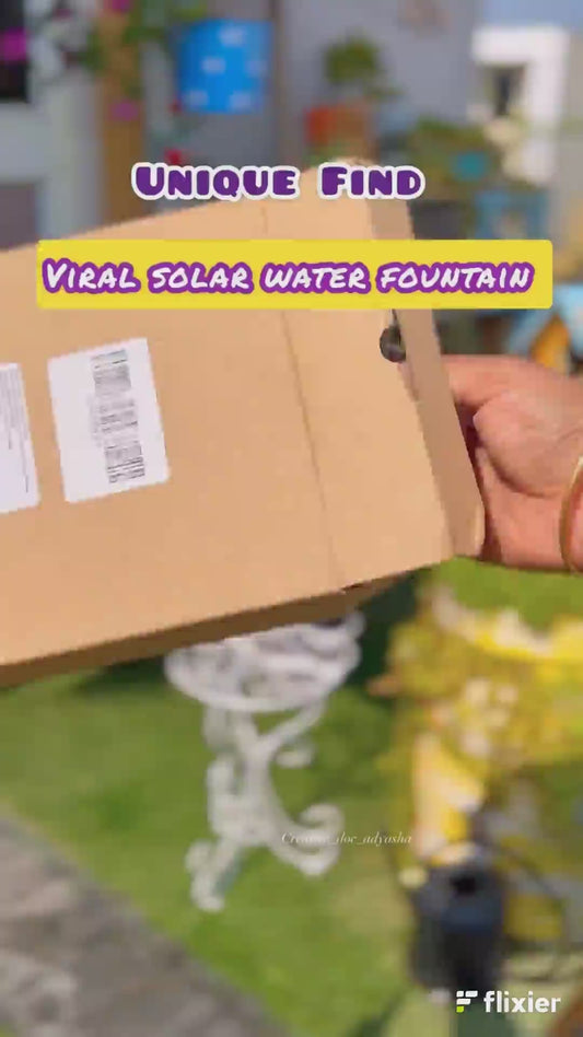 Solar Power Floating Water Fountain.